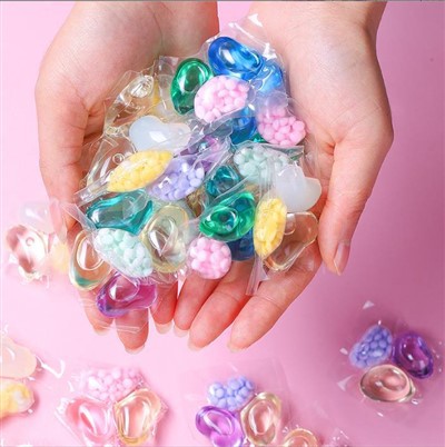 Cápsula de lavanderia 3 em 1