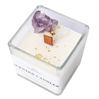 Lindas velas perfumadas de pavio de madeira